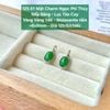 Mặt Charm Ngọc Phỉ Thuý Nếp Băng - Lục Táo Cay Vàng Vàng 14K - Moissanite Tấm ~ 6x8mm - 125.61