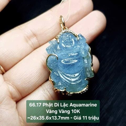 Phật Di Lặc Aquamarine VV10k 66.17 ~26x35.6x13.7mm