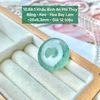 Khấu  Bình An Phỉ Thuý 10.68.1 ~25x6.3mm Băng- Hoa bay lam