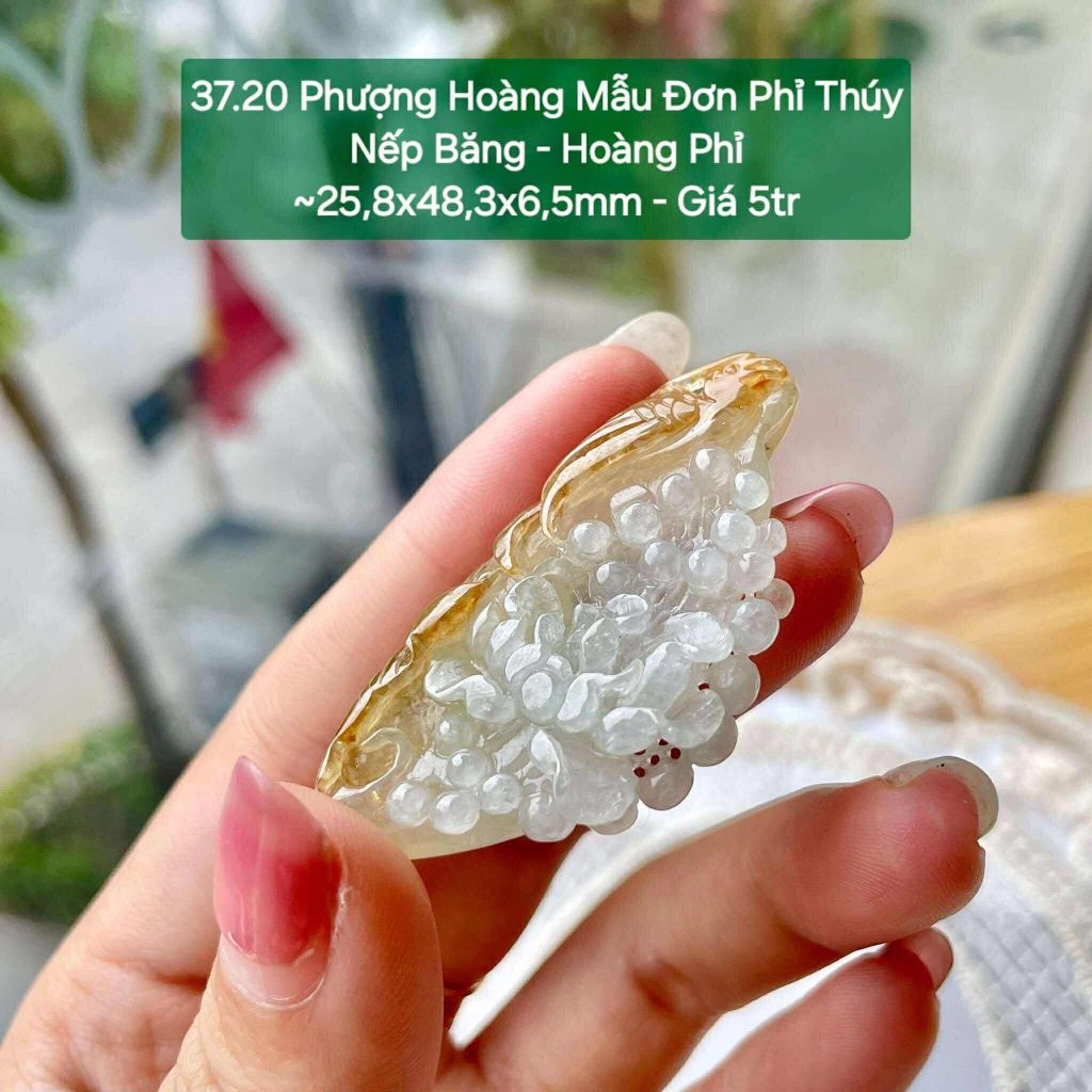 Phượng Hoàng Mẫu Đơn Phỉ Thuý Nếp Băng - Hoàng Phỉ - 37.20