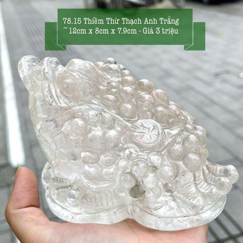 Thiềm Thừ thạch anh trắng 78.15 ~12x8x7.9cm