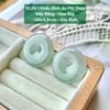 Khấu Bình An Phỉ Thúy  Nếp Băng - Hoa Bay  ~26x4,8mm 10.29.1