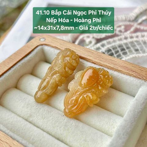 Bắp Cải Ngọc Phỉ Thuý Nếp Hoá - Hoàng Phỉ ~14x31x7.8mm - 41.10