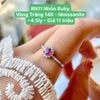 Nhẫn Ruby Vàng Trắng 14K - Moissanite ~4.5ly - RN11