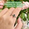 Nhẫn Sapphire Vàng Trắng 14k -Moissanite ~8.5x3.9mm SN6