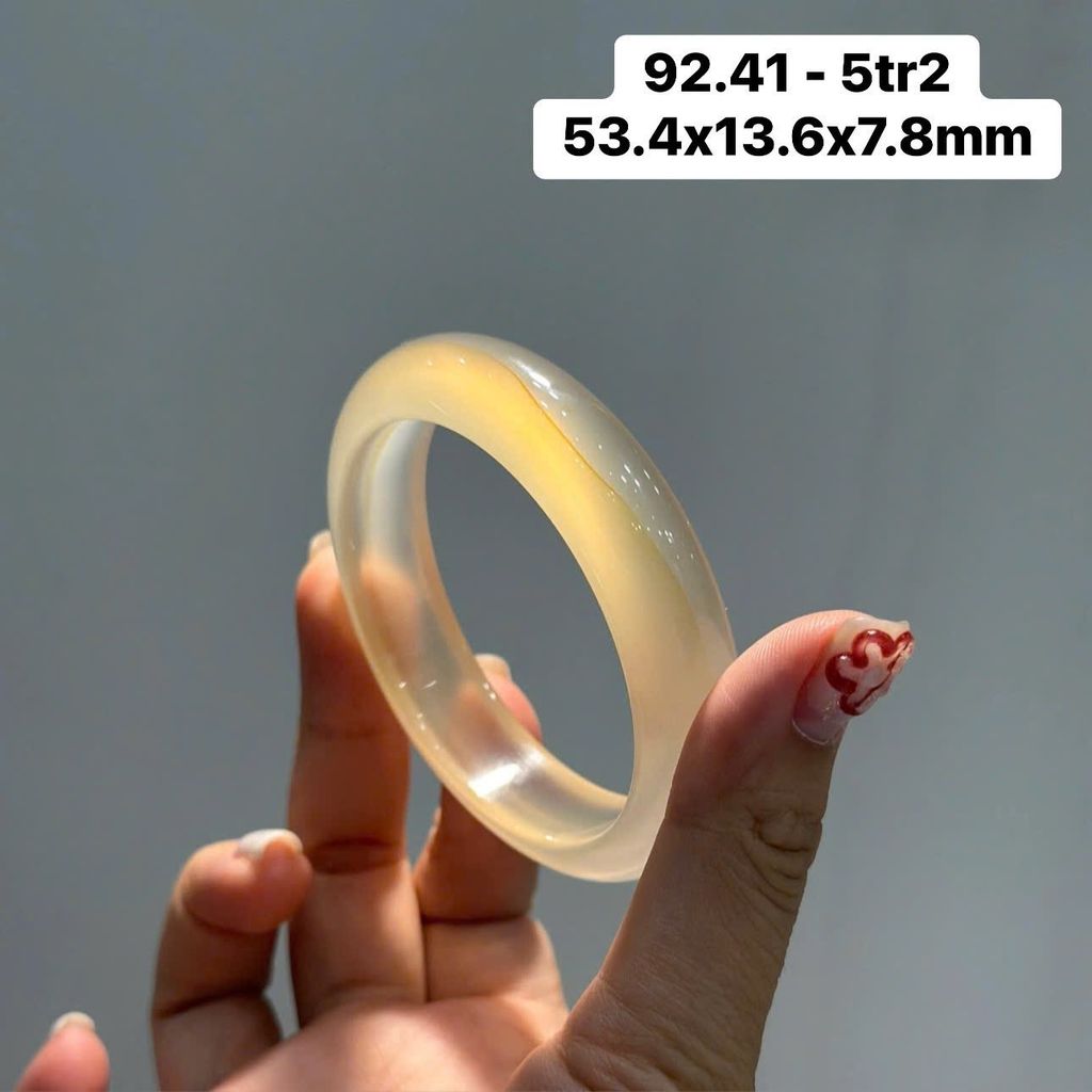 Vòng Mã Não Chalcedony Hoàng Kim ~53.4x13.6x7.8mm - 92.41