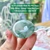 Khấu  Bình An Phỉ Thuý  10.67.4 ~ 30.8x5.8mm Nếp Băng- Băng- Lam Hoa Bay