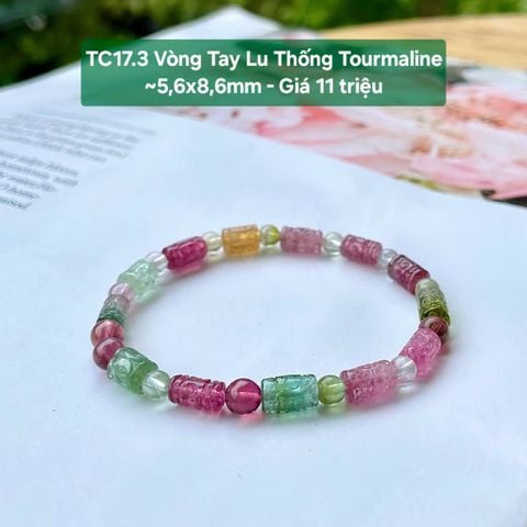Vòng Tay Lu Thống Tourmaline ~5.6x8.6mm - TC17.3