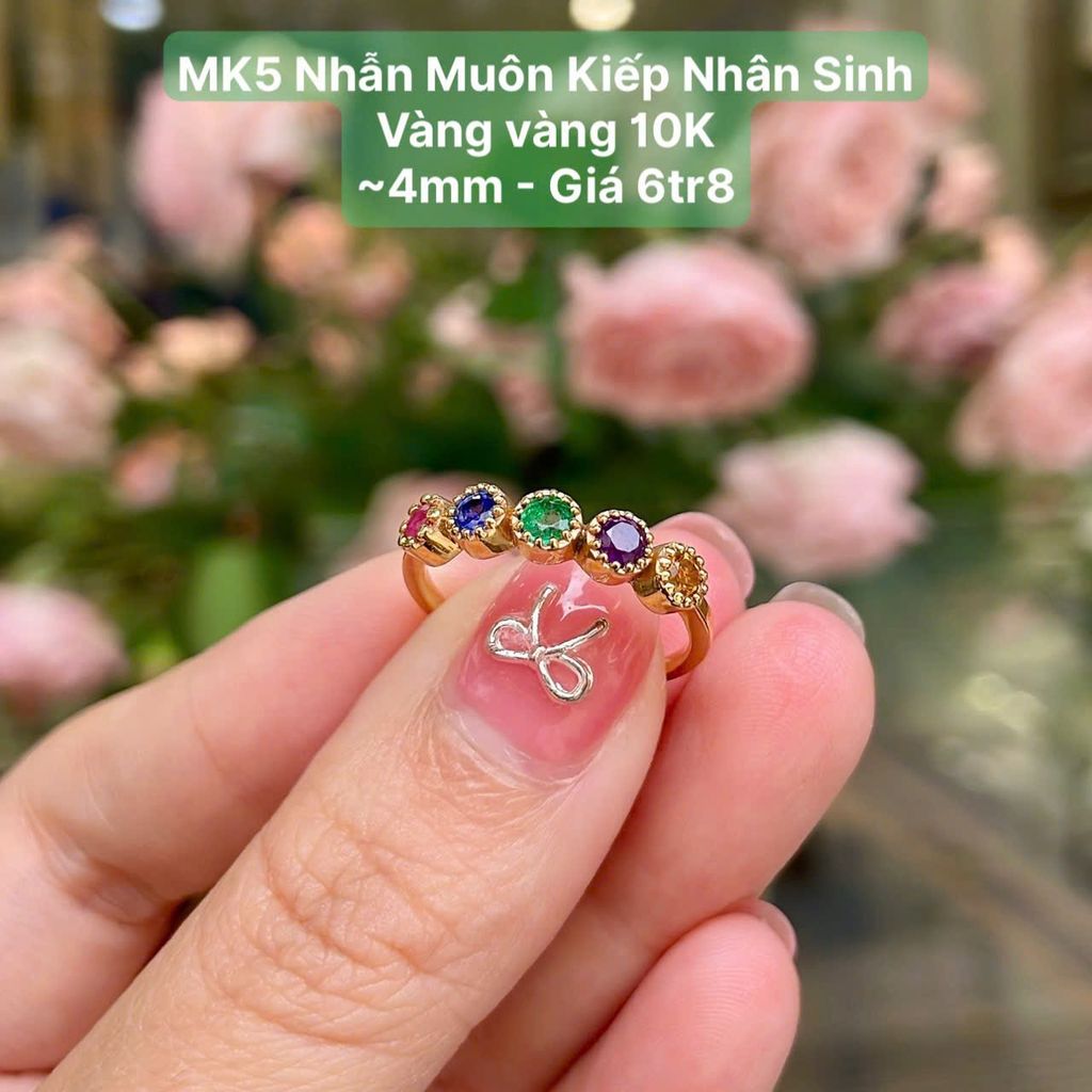 Nhẫn Muôn Kiếp Nhân Sinh Vàng Vàng 10k ~3mm MK5