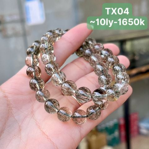 Vòng Thạch Anh Tóc Xanh 10mm TX04