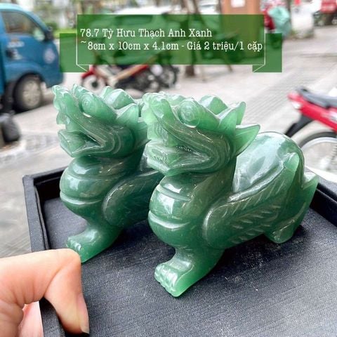 Tỳ Hưu Thạch Anh Xanh 8x10x4.1cm 78.7