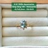 Nhẫn Aquamarine Vàng Trắng 14k ~6.7x8.2mm AN1