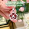 Mặt Dây Chuyền Garnet Vàng Trắng 14k -Moissanite ~15.1x16.3mm GM5