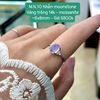 Nhẫn Moonstone Vàng Trắng 14k - Moissanite tấm - M.N.10