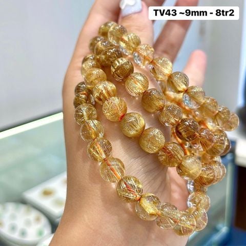 Vòng Thạch Anh Tóc Vàng ~9mm TV43
