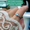 Nhẫn moonstone  Vàng trắng 14k -moissanite - M.N.12