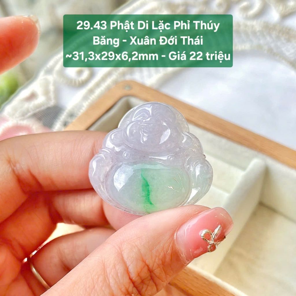 Phật Di Lặc Phỉ Thuý 29.43 Băng - Xuân Đới Thái