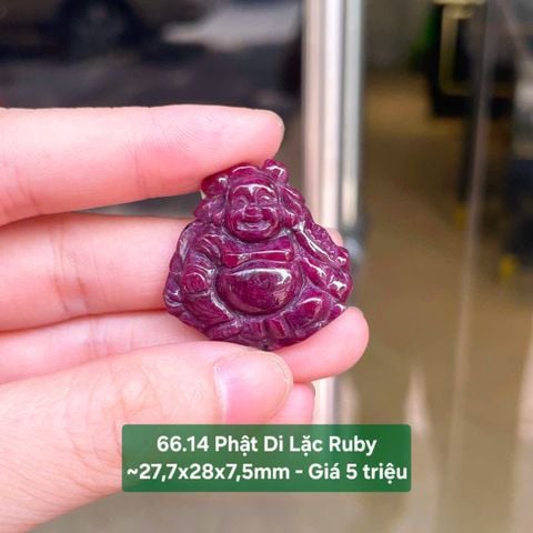 Di Lặc Ruby 66.14 sz ~27.7x28x7.5mm
