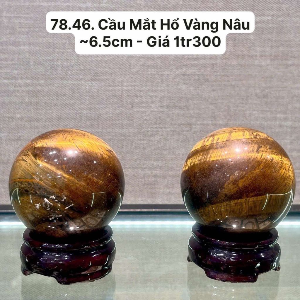 Cầu Mắt Hổ Vàng Nâu ~6.5cm - 78.46