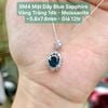 Mặt Dây Blue Sapphire Vàng Trắng 14K - Moissanite ~5.8x7.8mm - SM4