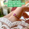 Nhẫn Ruby Vàng Vàng 14K - Moissanite ~4.5ly - RN12
