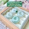 Khấu Bình An Phỉ Thúy  Nếp Băng - Hoa Bay  ~19x4,3mm 10.57