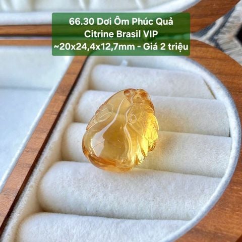Dơi Ôm Phúc Quả Citrine Brasil Vip 66.30 ~20x24.4x12.7mm
