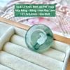 Khấu Bình An Phỉ Thuý 10.67.3 ~27,3x5,2mm Nếp Băng- Băng- Lam Hoa Bay