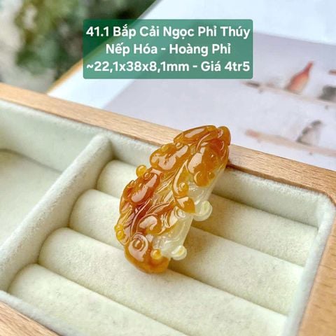 Bắp Cải Ngọc Phỉ Thuý Nếp Hoá - Hoàng Phỉ ~22.1x38x8.1mm - 41.1