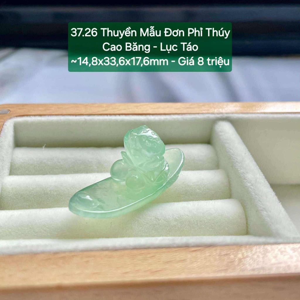 Thuyền Mẫu Đơn Phỉ Thuý Cao Băng - Lục Táo - 37.26