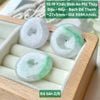 Khấu Bình An Phỉ Thúy  Đậu - Nếp - Bạch Đế Thanh ~27x5mm 10.19