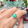 Nhẫn Ngọc Lục Bảo Emerald  Vàng Trắng 14K - Moissanite  ~7.3x8.8mm EN40