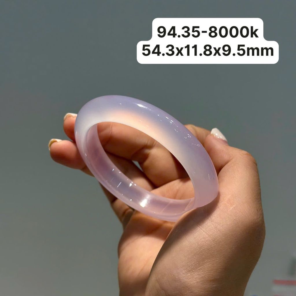 Vòng Hẹ Ngọc Tuỷ Chalcedony Tử La Lan 54.3mm 94.35