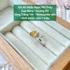 Nhẫn Ngọc Phỉ Thuý Cao Băng - Hoàng Phỉ Vàng Trắng 14K - Moissanite Tấm ~6x6.5mm - 125.80