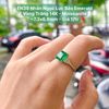 Nhẫn Ngọc Lục Bảo Emerald  Vàng Trắng 14K - Moissanite  ~7.3x6.8mm EN39