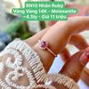 Nhẫn Ruby Vàng Vàng 14K - Moissanite ~4.5ly - RN10