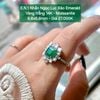 Nhẫn Ngọc Lục Bảo Emerald Rectangle Vàng Trắng 14K Moissanite EN1