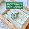Khấu Bình An Phỉ Thúy  Băng - Keo - Thanh Thủy Lục  Vàng Vàng 14K - Moissanite tấm - 125.77