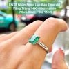 Nhẫn Ngọc Lục Bảo Emerald Vàng Trắng 14K - Moissanite  ~7.6x5.9mm EN38