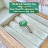 Nhẫn Ngọc Phỉ Thuý Băng - Lục Táo Vàng Trắng 14K - Moissanite Tấm ~7.8x8.6mm - 125.85