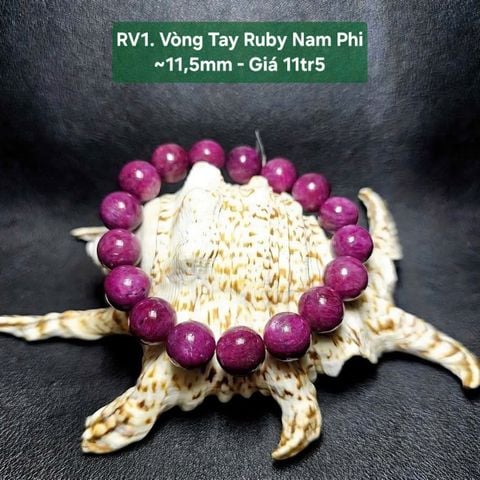 Vòng Tay Ruby Nam Phi ~11,5mm RV1