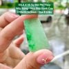 Vô Sự Bài Phỉ Thuý Nếp Băng - Hoa Bay Xanh Cay ~19x33.5x3mm - 69.4.4