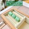 Lu Thống Hoa Văn Phỉ Thúy Jadeite A Nếp Chủng - Lục Táo ~12,4x12,5mm 7.31