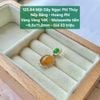 Mặt Dây Ngọc Phỉ Thuý Nếp Băng - Hoàng Phỉ Vàng Vàng 14K - Moissanite Tấm ~9.5x11.2mm - 125.64