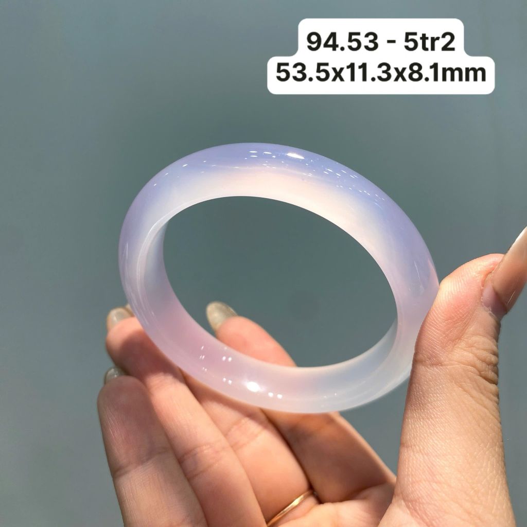 Vòng Hẹ Mã Não Chalcedony Tử La Lan ~53.5x11.3x8.1mm 94.53
