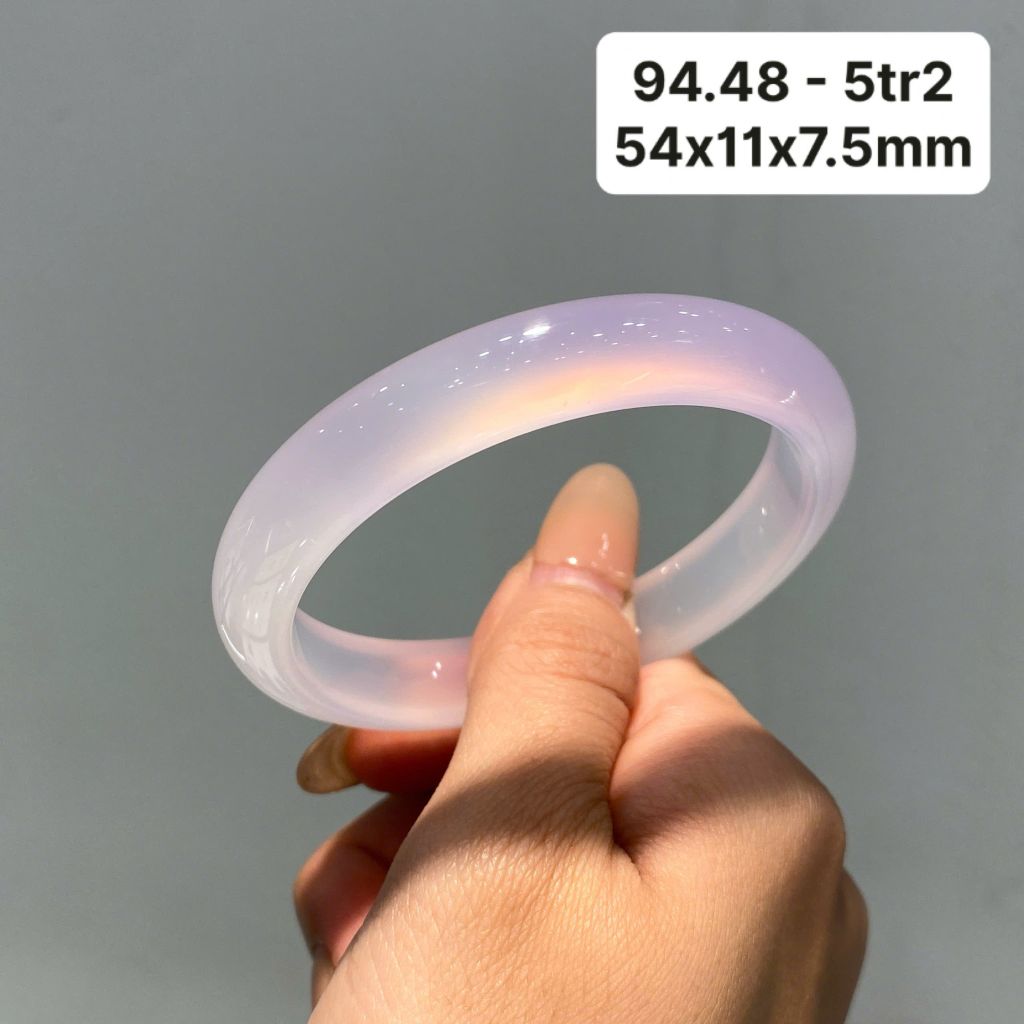 Vòng Hẹ Mã Não Chalcedony Tử La Lan ~54x11x7.5mm 94.48