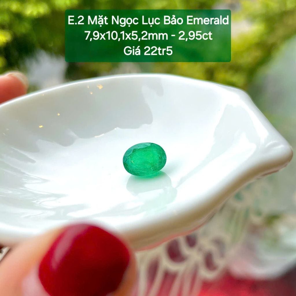 Mặt Ngọc Lục Bảo Emerald Oval E.2