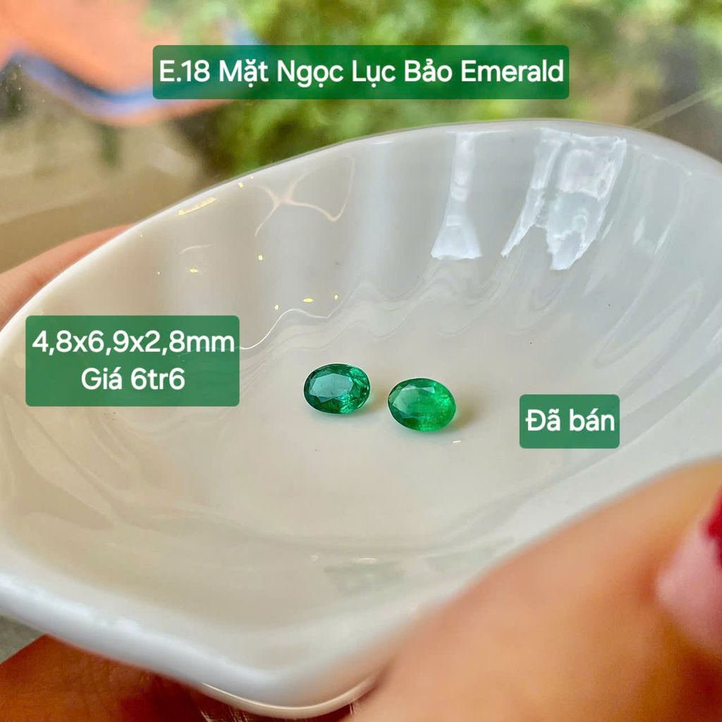 Mặt Ngọc Lục Bảo Emerald Oval E.18