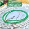 Chuỗi Quấn Ba Phỉ Thúy Jadeite A Băng Chủng  Lục Táo cay 3,3mm 12.46