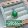 Mặt Dây Chuyền Phỉ Thúy Jadeite A Nếp Băng Lục Táo Thủy Tinh Chủng Bạch Nguyệt Quang  Vàng Trắng 18K Moissanite 123.6